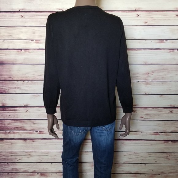 Anne Klein Black Bling Knit Jacket - Picture 3 of 3